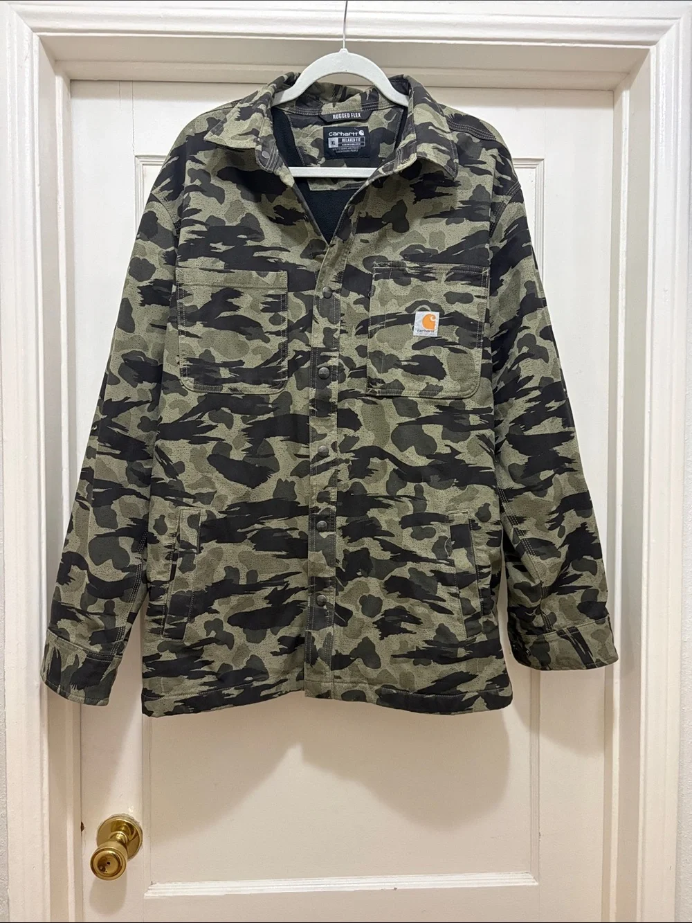 Carhartt Men’s Camouflage Field Jacket - Olive & Black